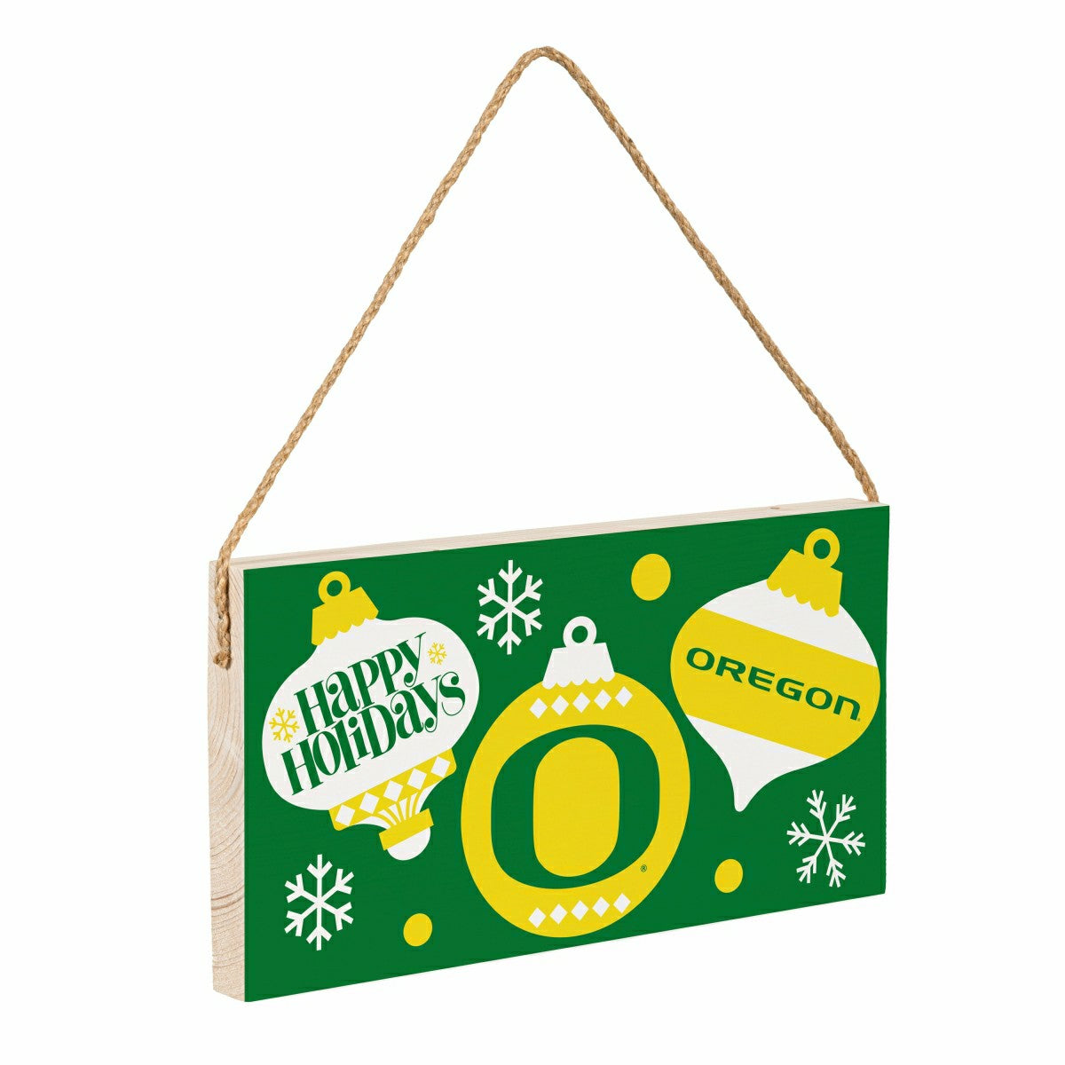 University of Oregon Holiday Wood Wall Sign, 6x11, Collegiate, Home