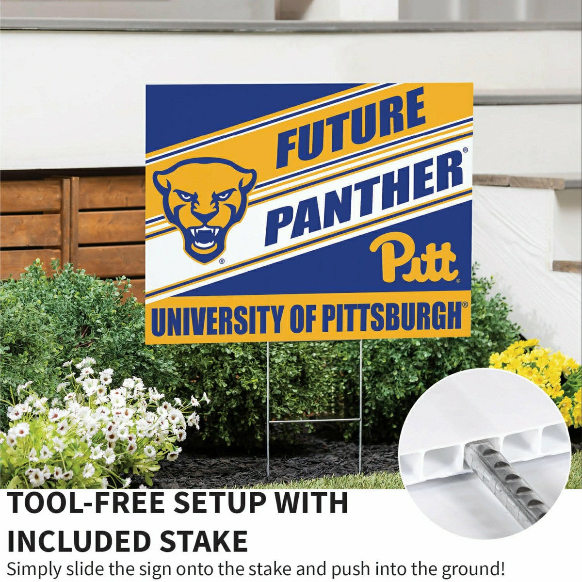 University of Pittsburgh Coroplast Yard Sign, Future Student, Collegiate, Home