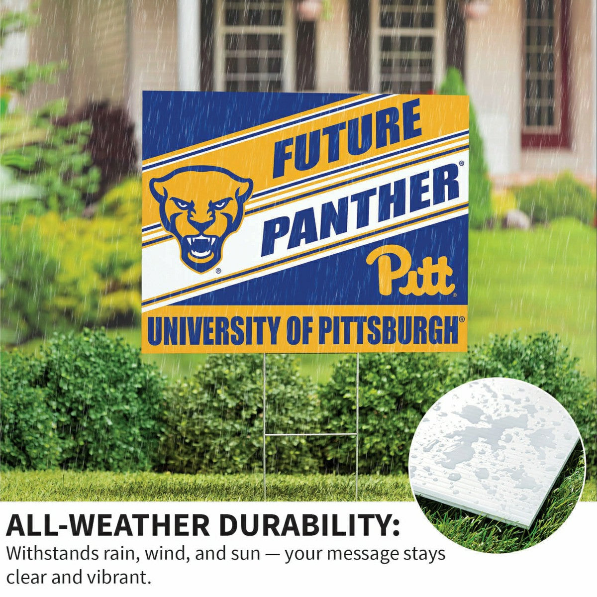 University of Pittsburgh Coroplast Yard Sign, Future Student, Collegiate, Home