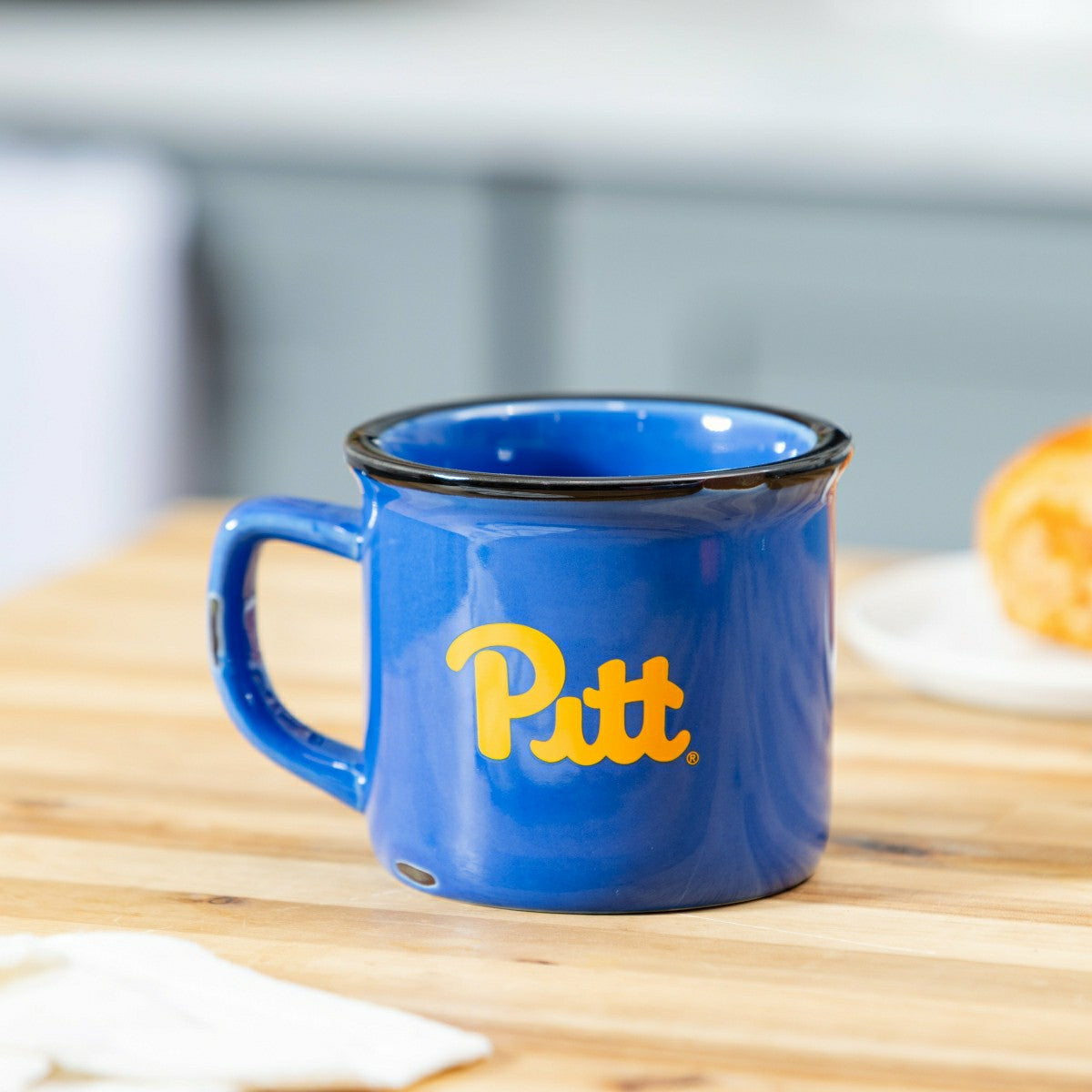University of Pittsburgh Ceramic Camp Cup with Enamel Finish, 14oz, Collegiate, Home