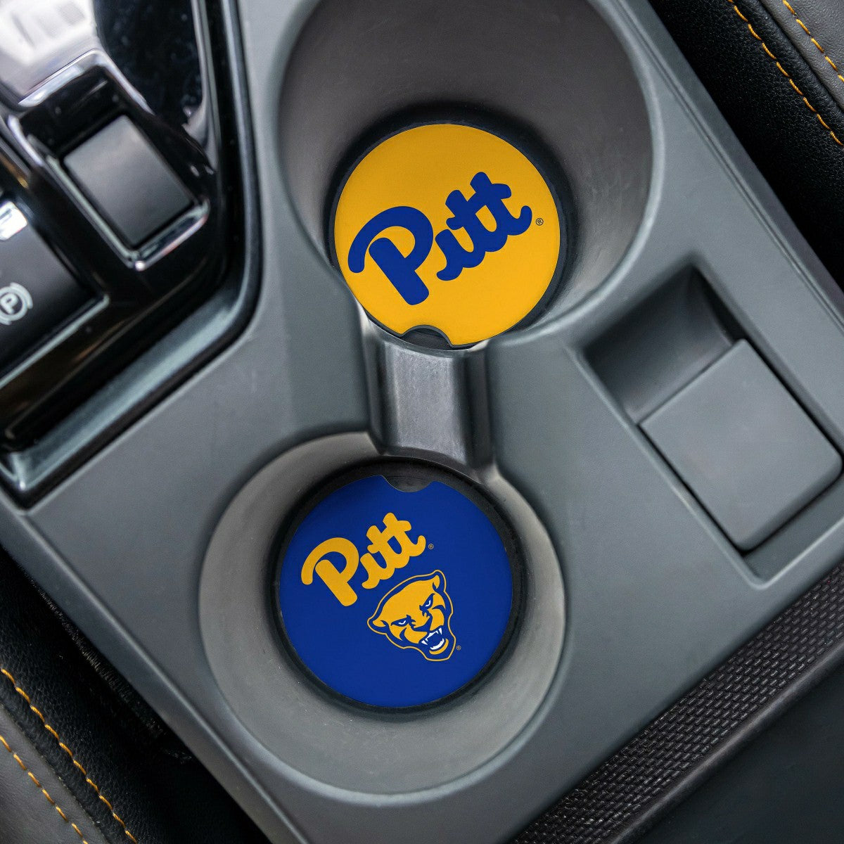 University of Pittsburgh Car Coaster Set, 2pc, Collegiate, Home