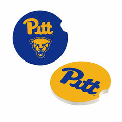 University of Pittsburgh Car Coaster Set, 2pc, Collegiate, Home