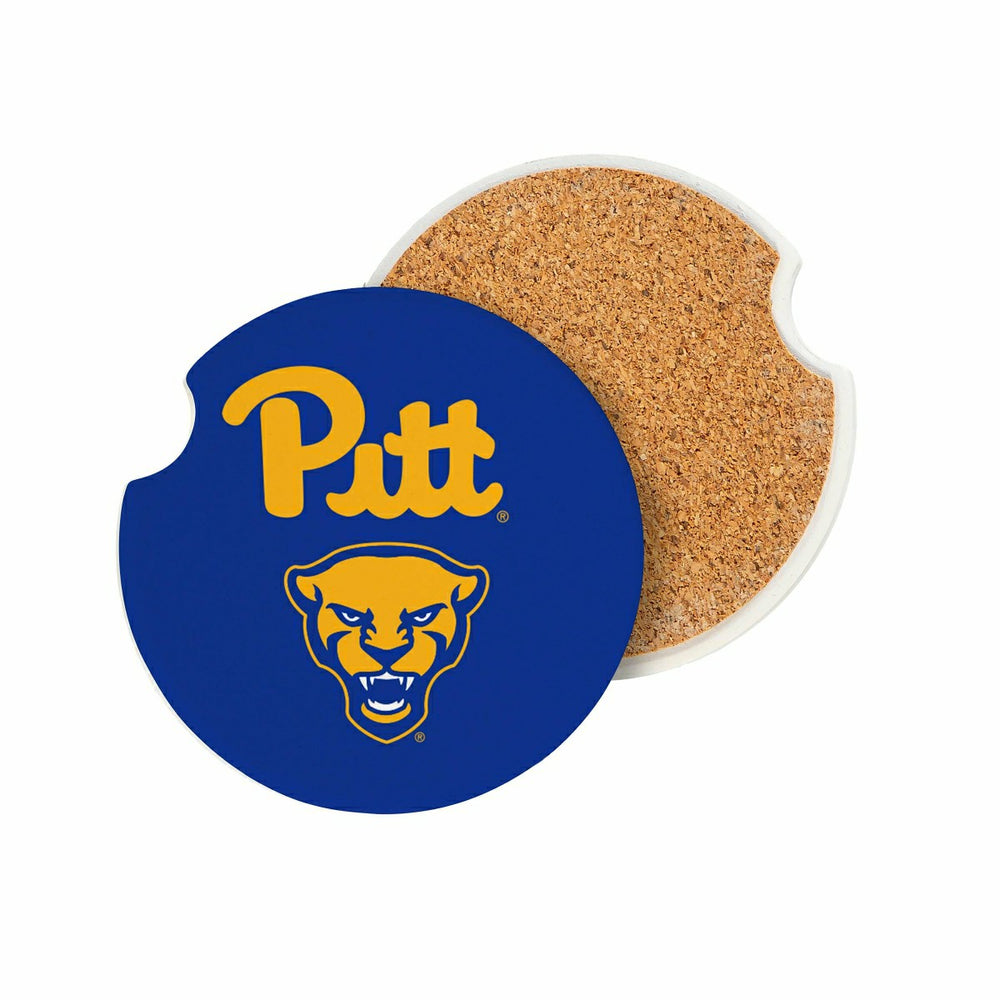 University of Pittsburgh Car Coaster Set, 2pc, Collegiate, Home