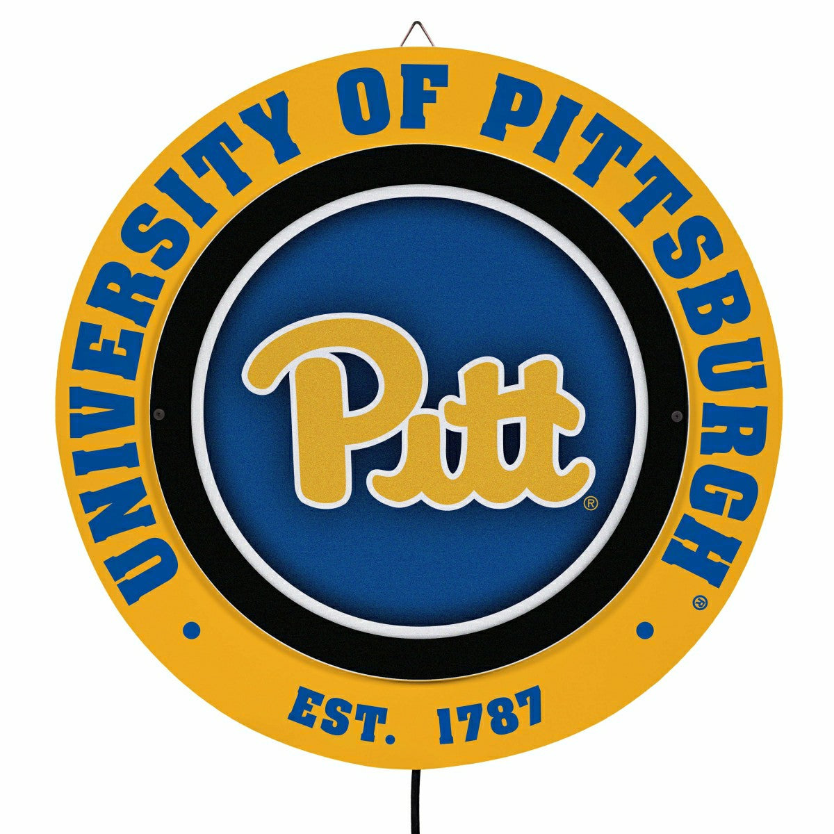 University of Pittsburgh, Metal Lite, Round, Collegiate