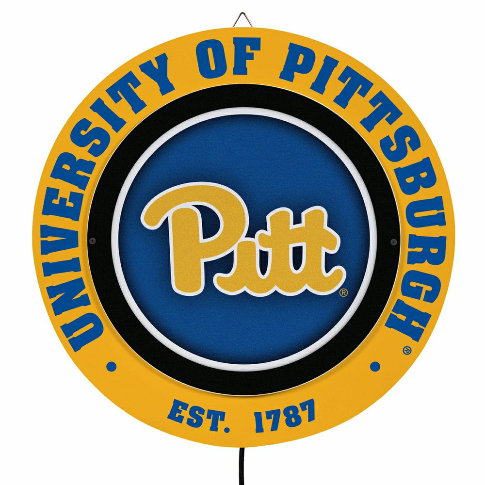 University of Pittsburgh, Metal Lite, Round, Collegiate