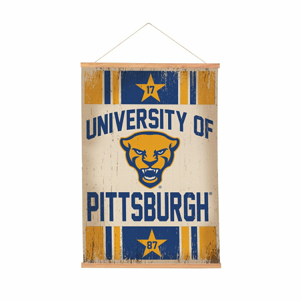 University of Pittsburgh, Canvas Wall Tapestry, Medium, 36x24, Collegiate, Home