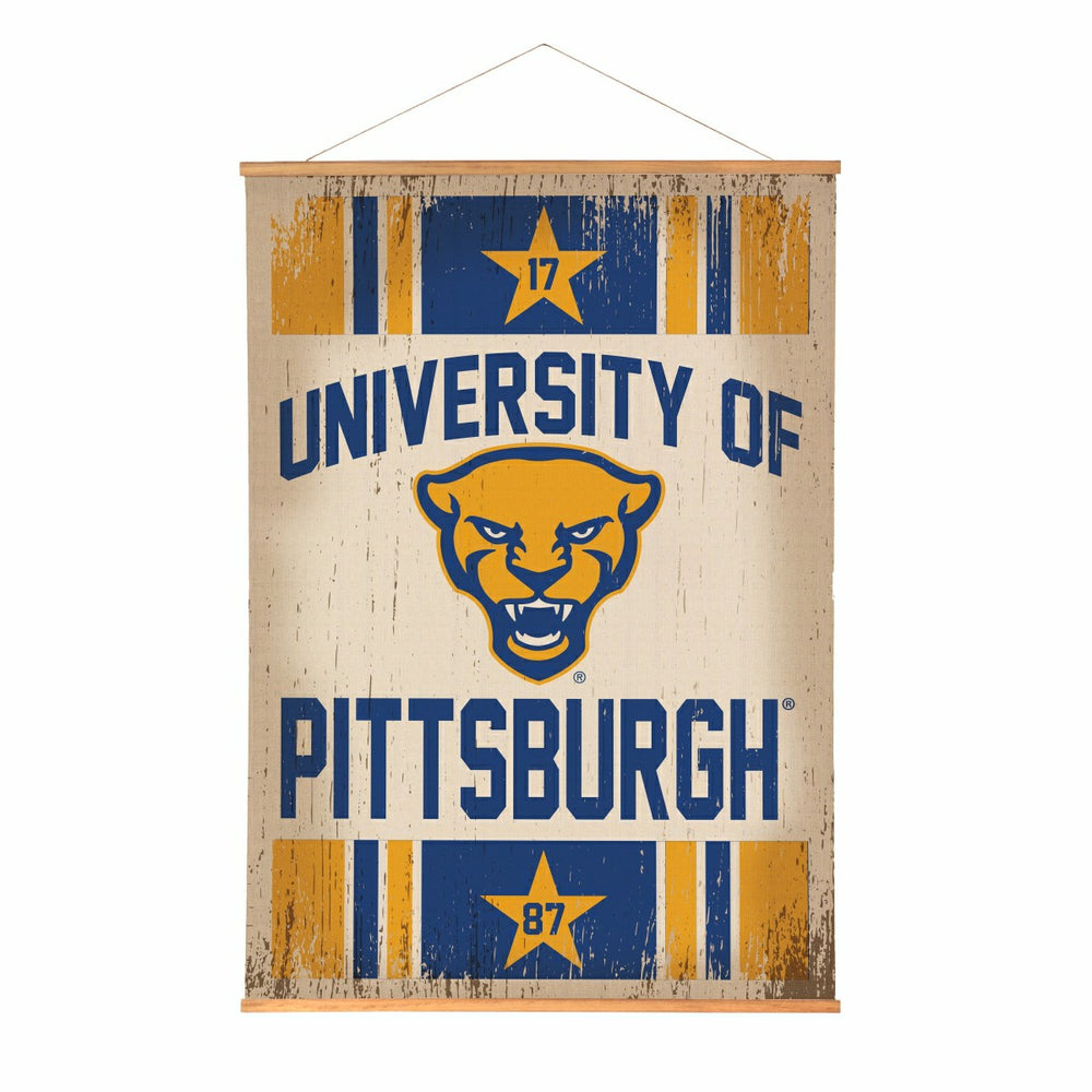 University of Pittsburgh, Canvas Wall Tapestry, Large, 54x36, Collegiate, Home