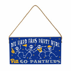 University of Pittsburgh Halloween Wood Wall Sign, 6x11, Collegiate, Home