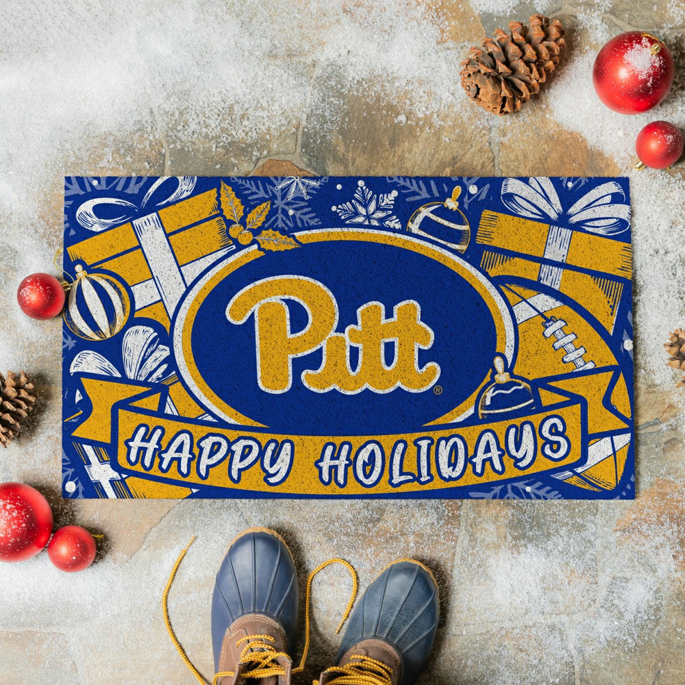 University of Pittsburgh Holiday PVC Mat, 28"x16", Collegiate