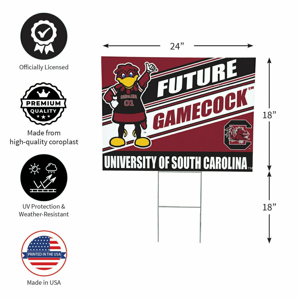 University of South Carolina Coroplast Yard Sign, Future Student, Collegiate, Home