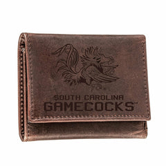 University of South Carolina, Tri-Fold Wallet, Brown, CH, 100% Genuine, Collegiate, Home