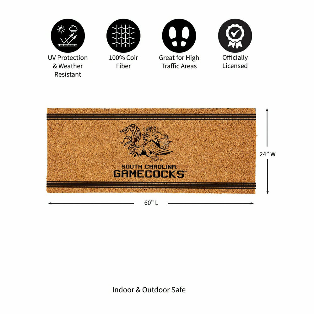 University of South Carolina Extra Large One Color Coir Mat, 60"x24", Collegiate