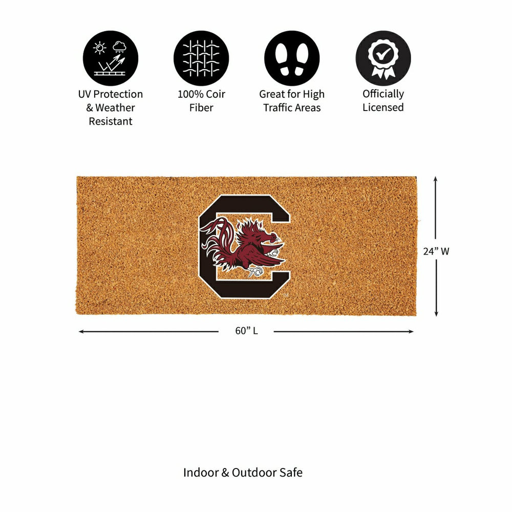University of South Carolina Extra Large Full Color Coir Mat, 60"x24", Collegiate