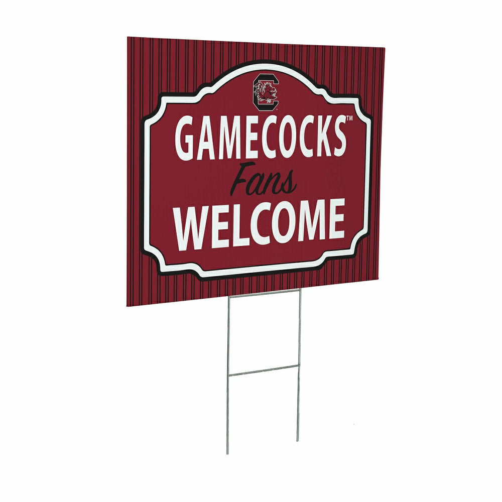 University of South Carolina Coroplast Yard Sign, "Fans Welcome", Collegiate, Home