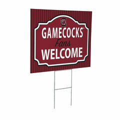 University of South Carolina Coroplast Yard Sign, "Fans Welcome", Collegiate, Home