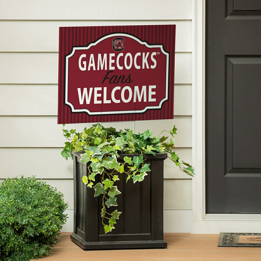 University of South Carolina Coroplast Yard Sign, "Fans Welcome", Collegiate, Home