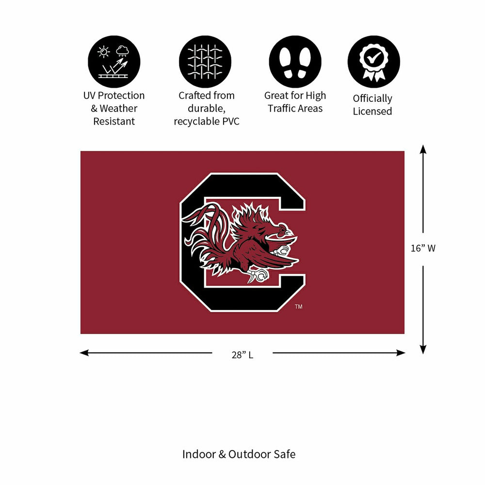 Full Color PVC Mat, 16" x 28", University of South Carolina, Collegiate