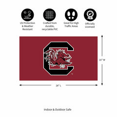 Full Color PVC Mat, 16" x 28", University of South Carolina, Collegiate