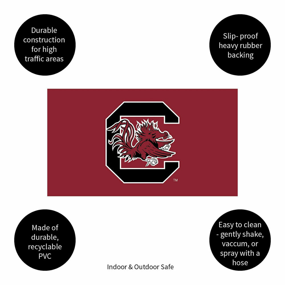 Full Color PVC Mat, 16" x 28", University of South Carolina, Collegiate