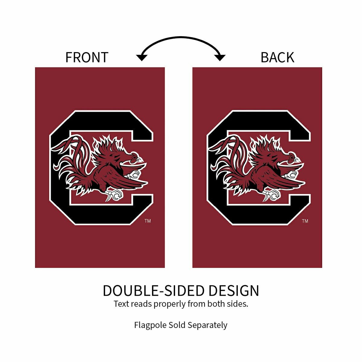 University of South Carolina Applique House Flag, Collegiate, Home