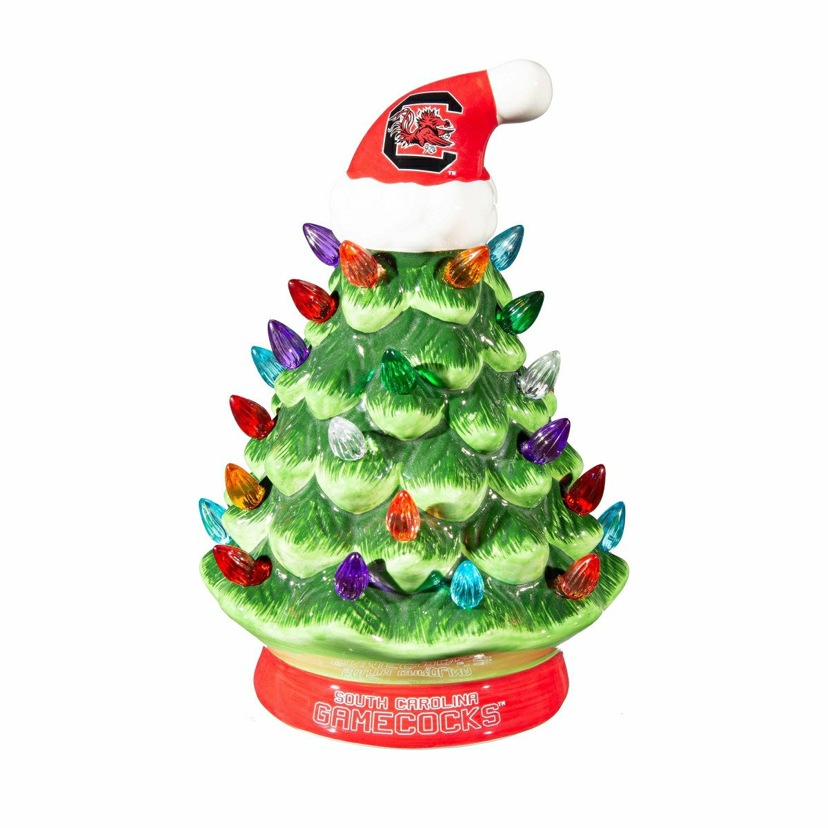 8" LED Ceramic Christmas Tree, University of South Carolina, Collegiate, Home