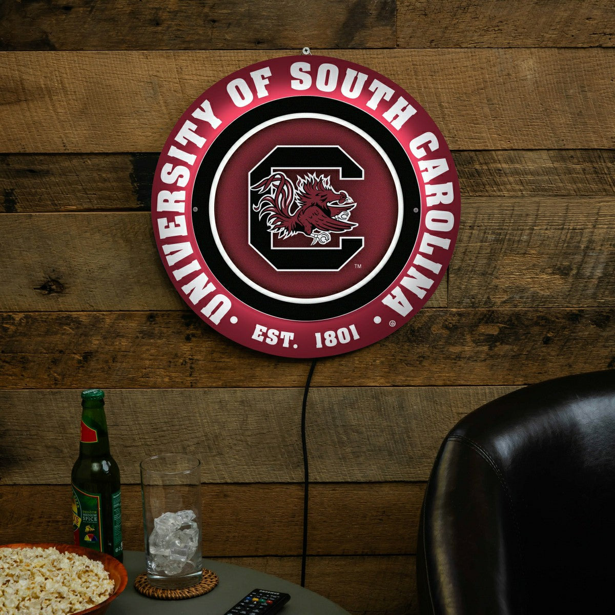 University of South Carolina, Metal Lite, Round, Collegiate