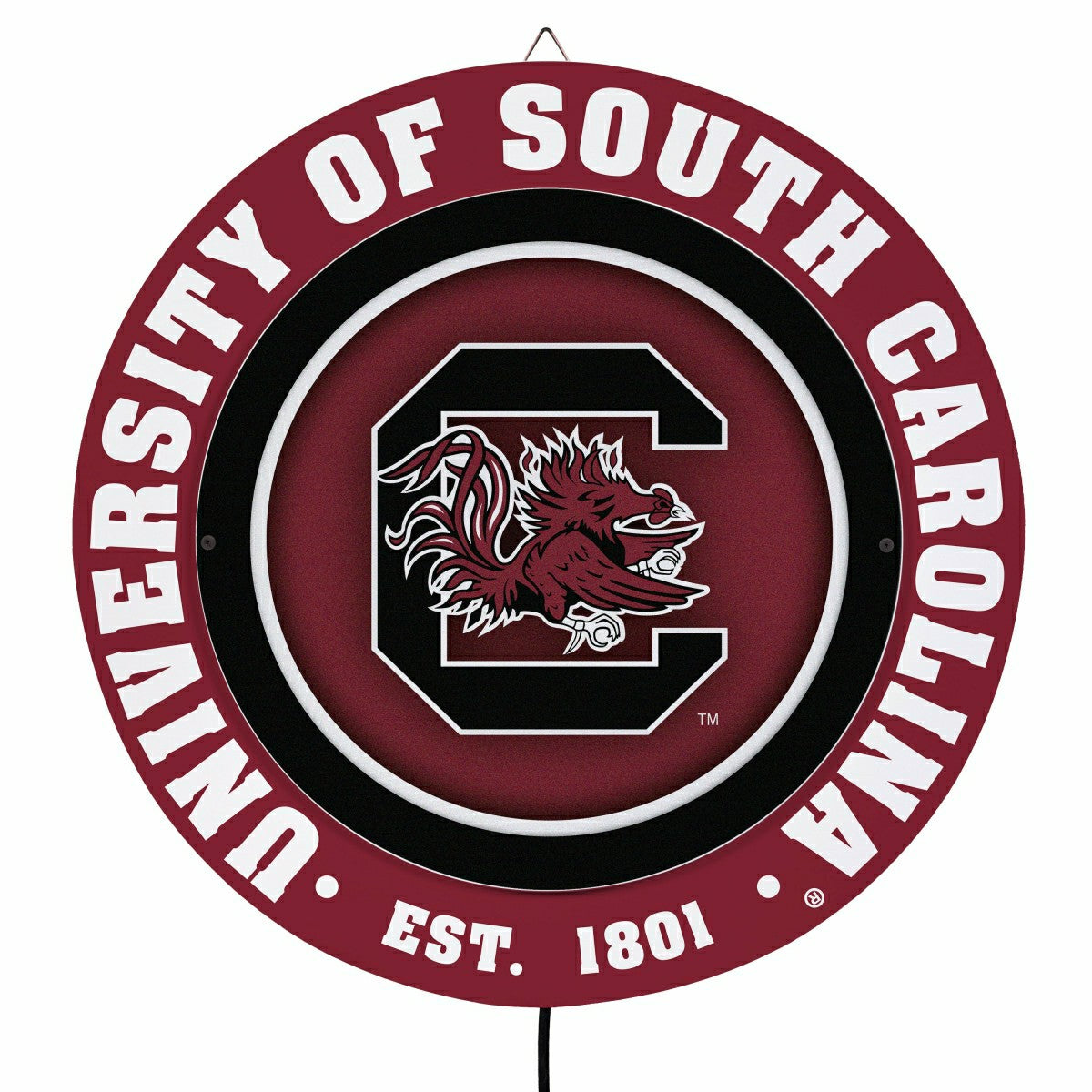 University of South Carolina, Metal Lite, Round, Collegiate