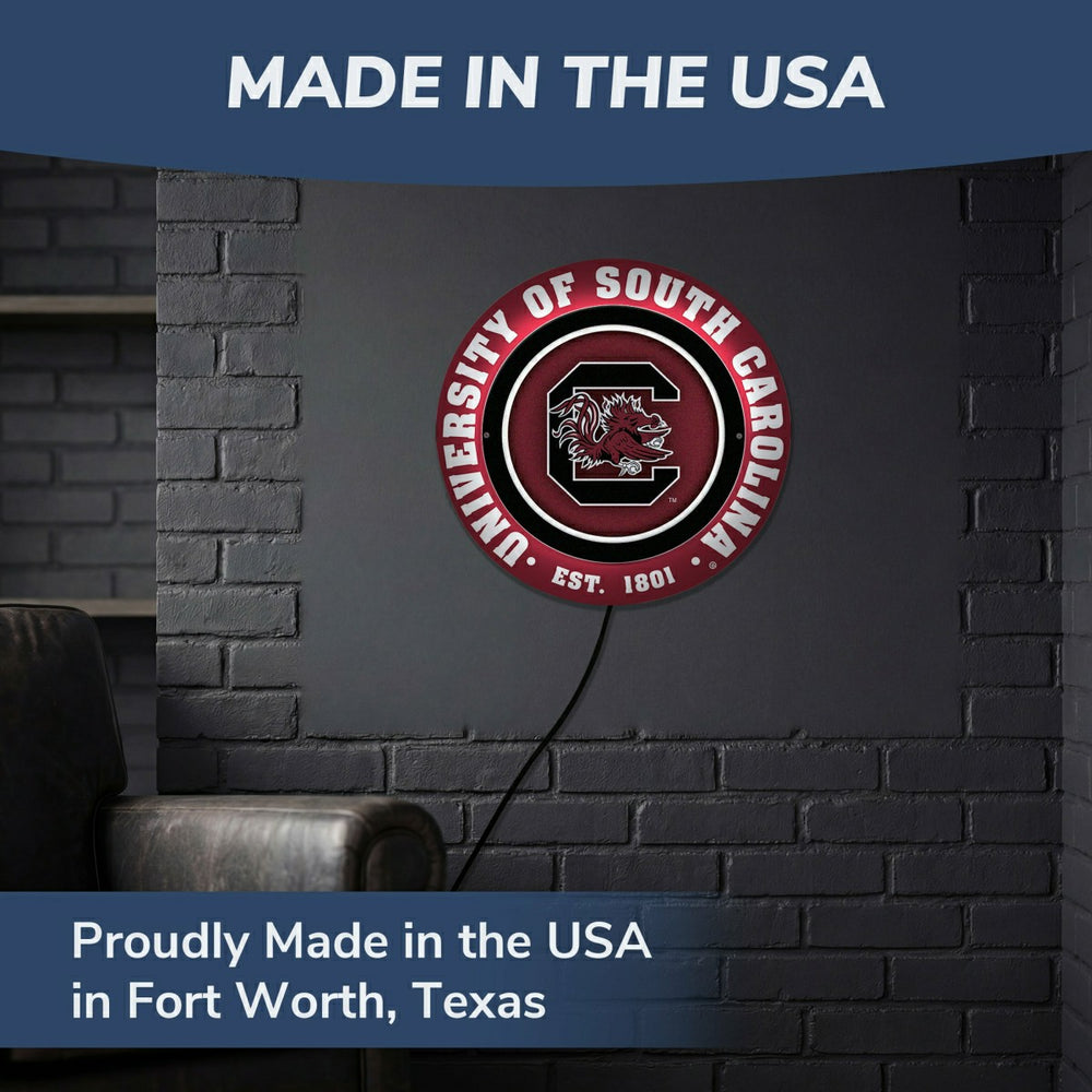 University of South Carolina, Metal Lite, Round, Collegiate