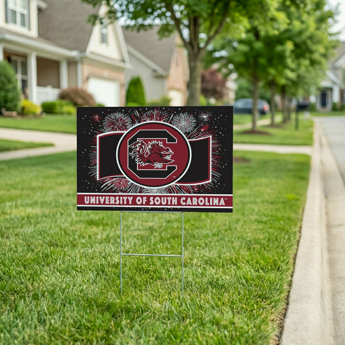 University of South Carolina Yard Sign, Patriotic, Collegiate, Home