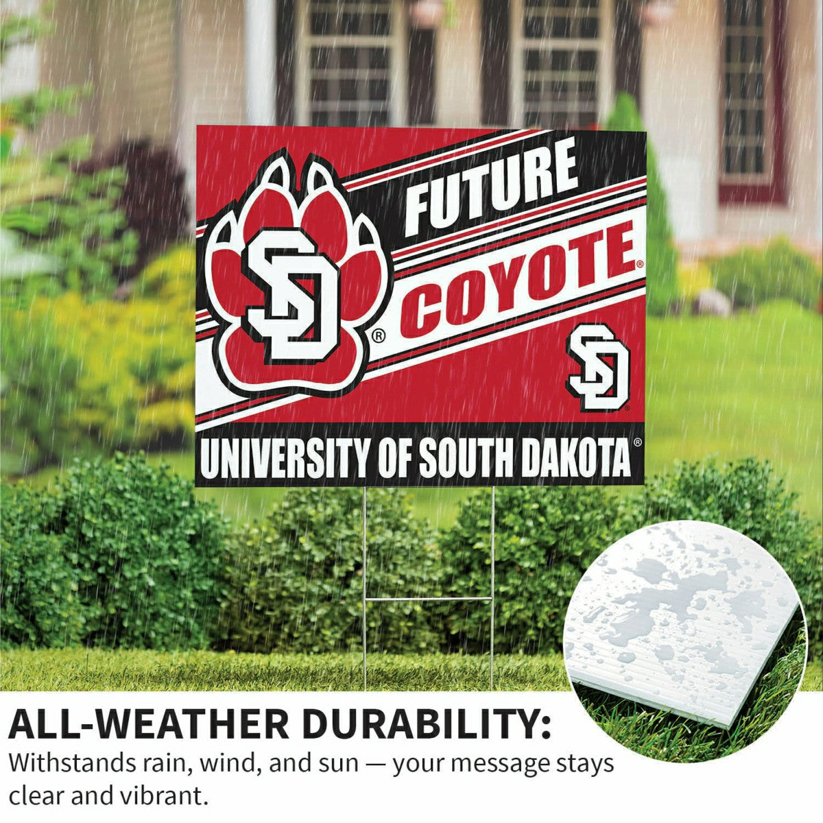 University of South Dakota Coroplast Yard Sign, Future Student, Collegiate, Home