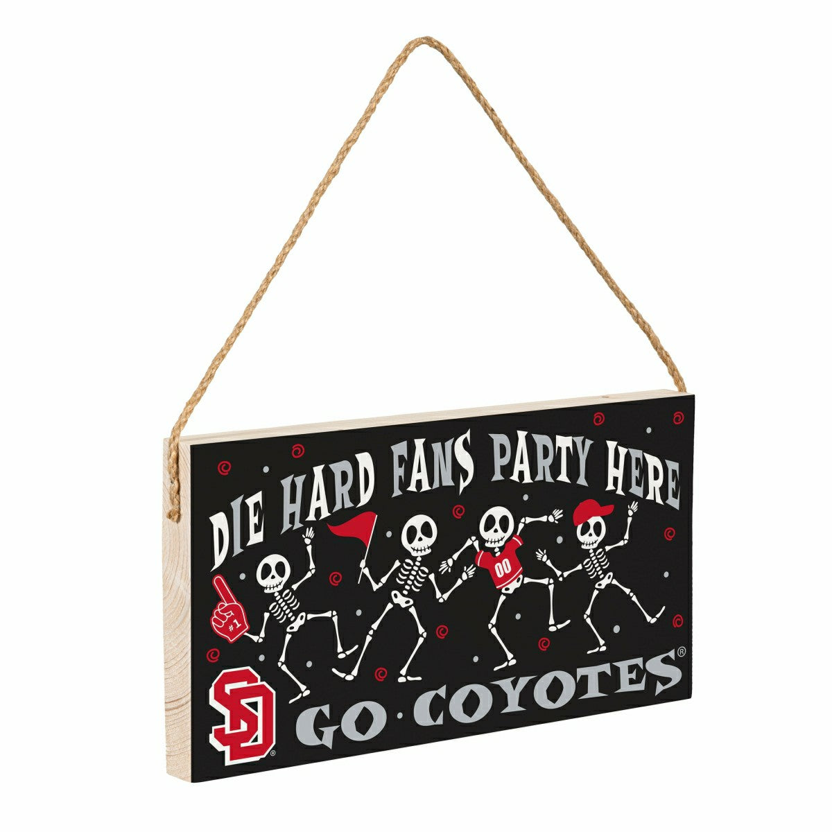 University of South Dakota Halloween Wood Wall Sign, 6x11, Collegiate, Home