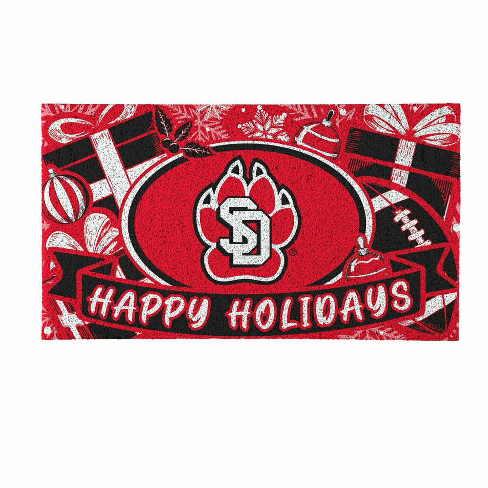 University of South Dakota Holiday PVC Mat, 28"x16", Collegiate