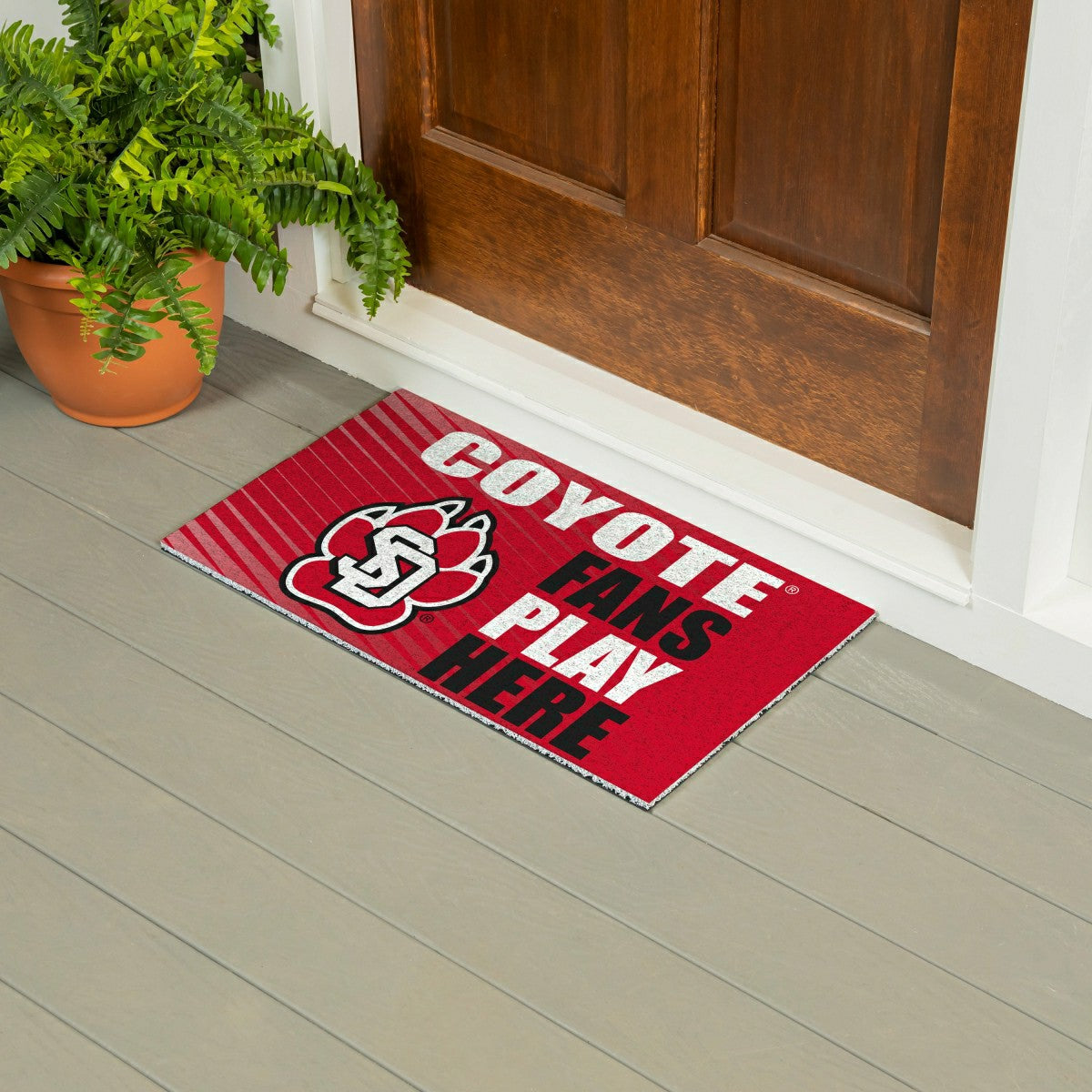 University of South Dakota Fan Mat, 28"x16", Collegiate