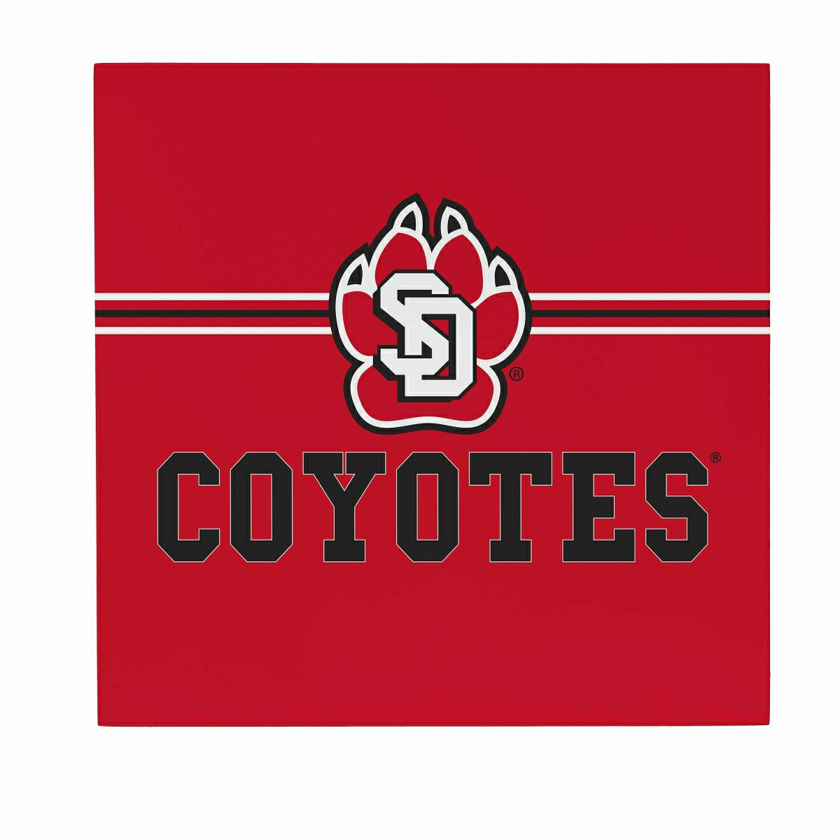 University of South Dakota Wood Wall Sign, 12x12, Collegiate, Home