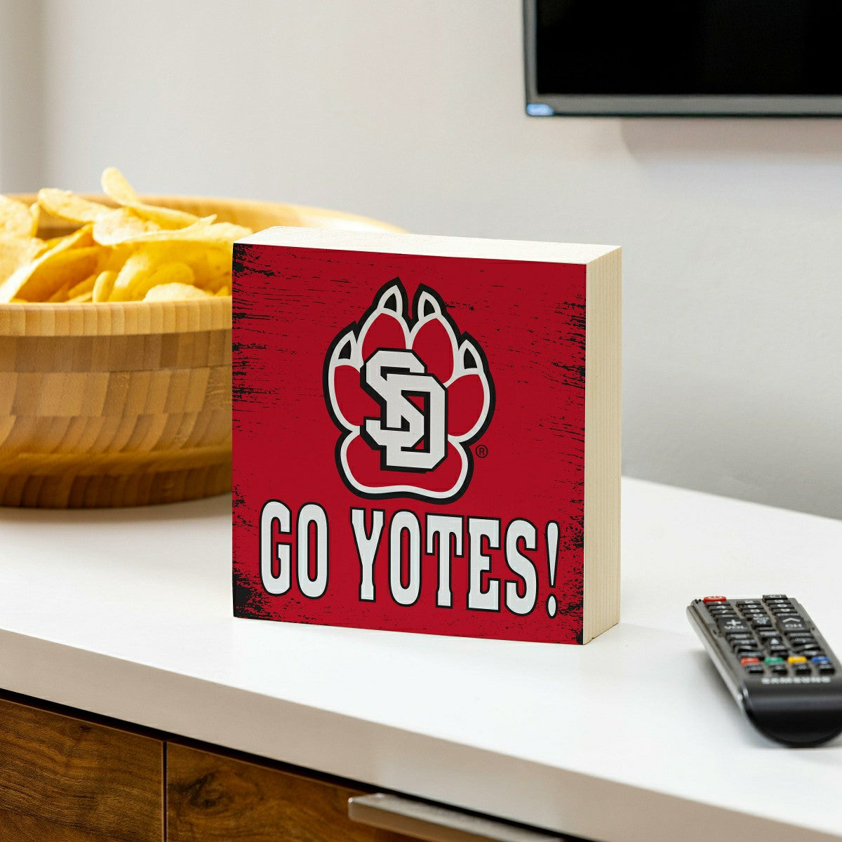 University of South Dakota Plock, Down Home Fans, 6x6, Collegiate, Home