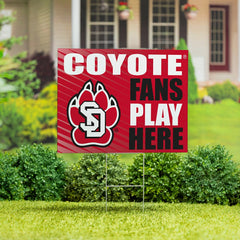 University of South Dakota Coroplast Yard Sign "Fans Play Here", Collegiate, Home