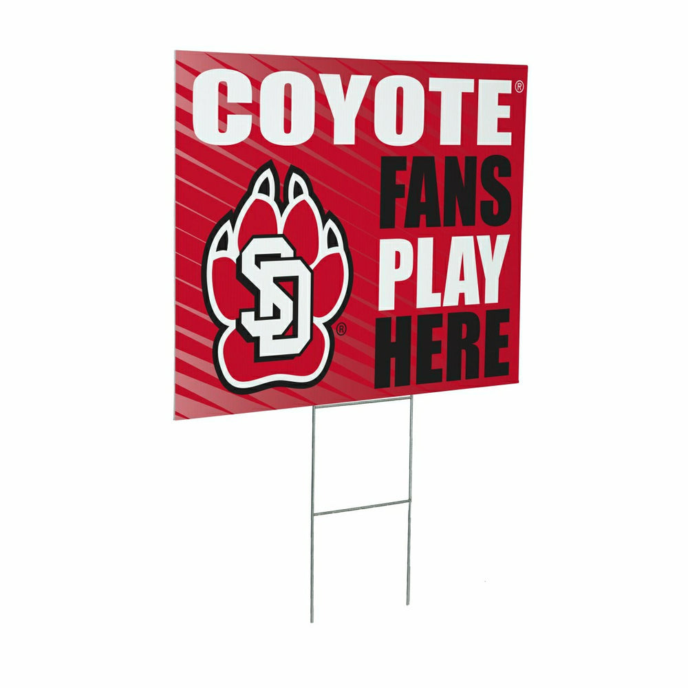 University of South Dakota Coroplast Yard Sign "Fans Play Here", Collegiate, Home