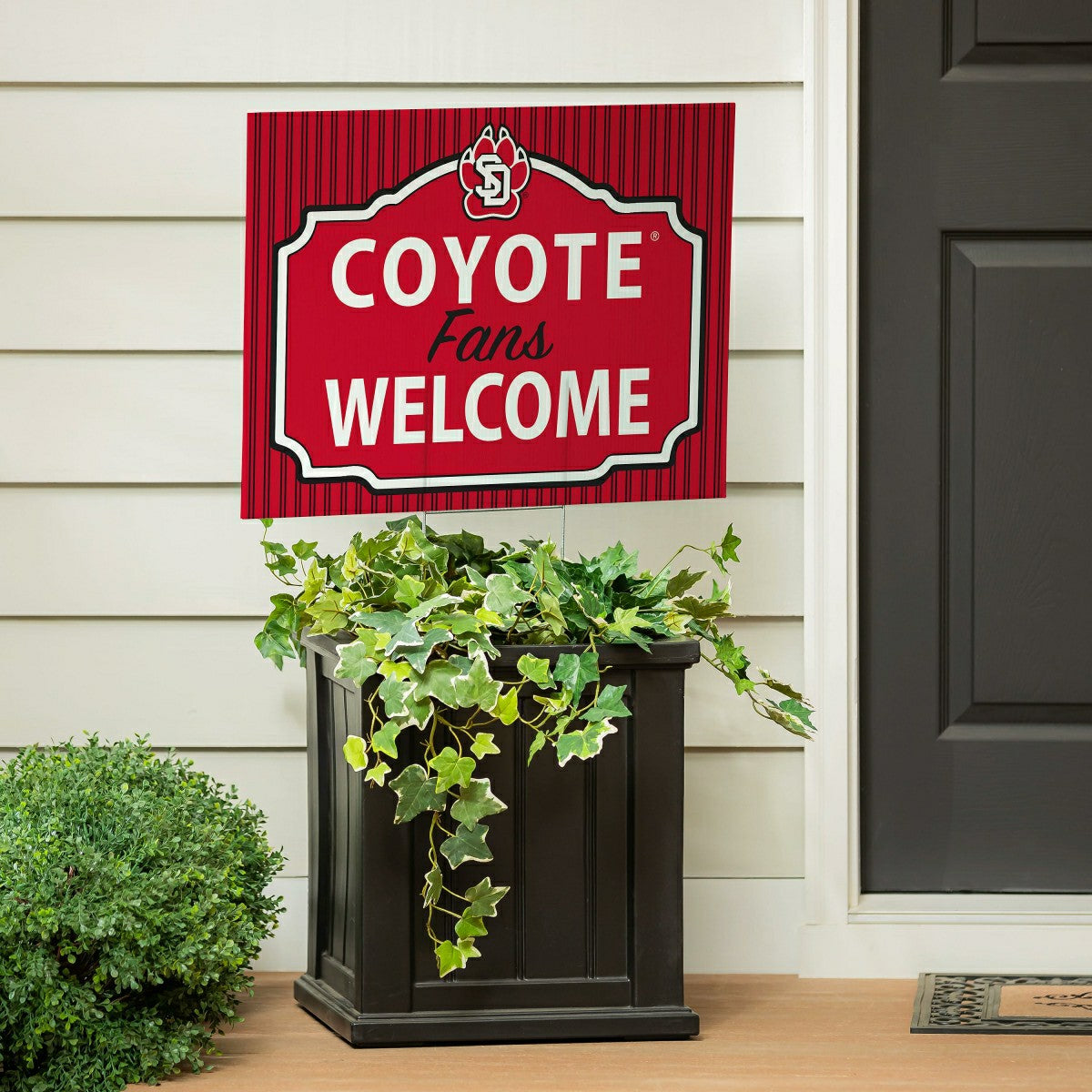 University of South Dakota Coroplast Yard Sign, "Fans Welcome", Collegiate, Home