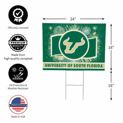 University of South Florida Yard Sign, Patriotic, Collegiate, Home