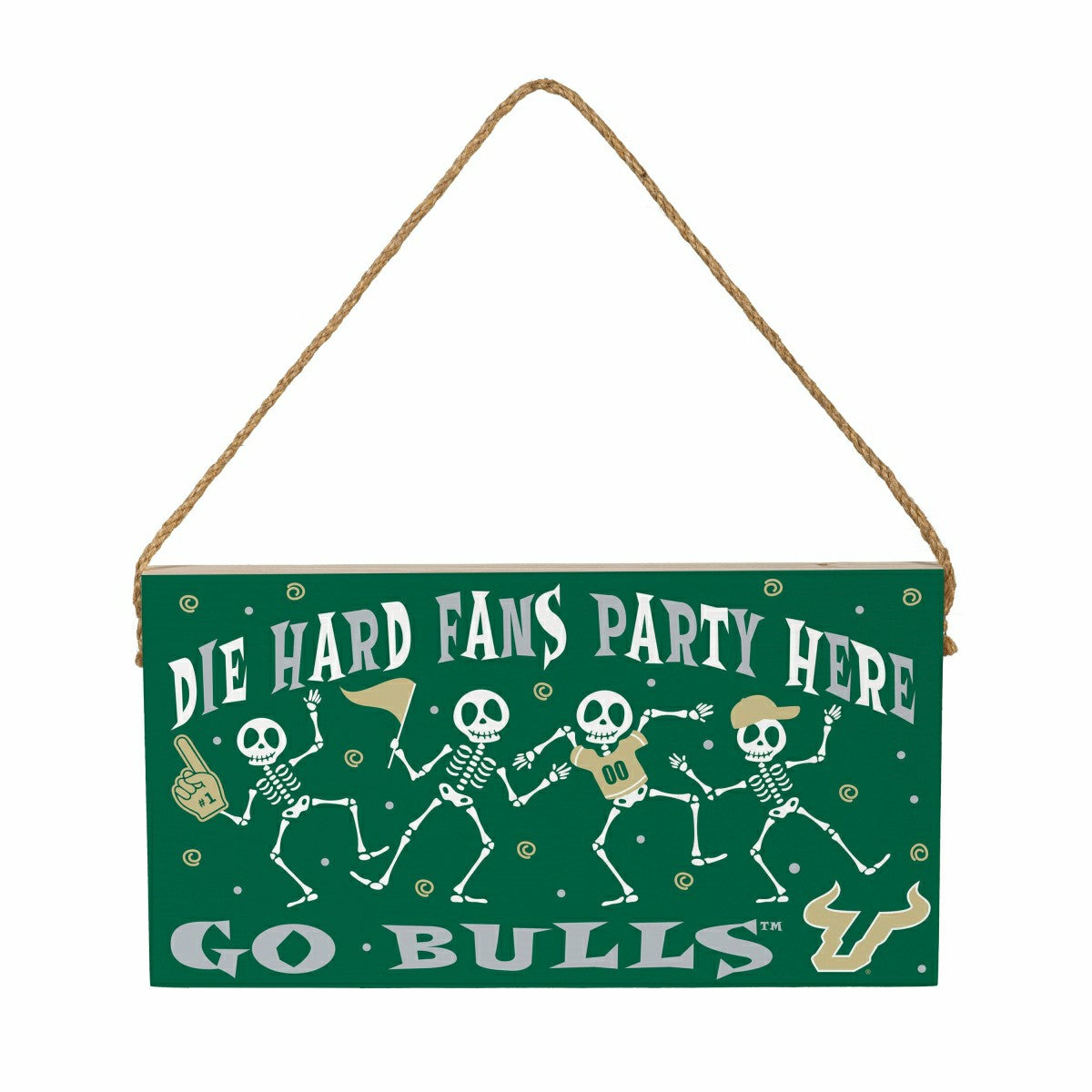 University of South Florida Halloween Wood Wall Sign, 6x11, Collegiate, Home