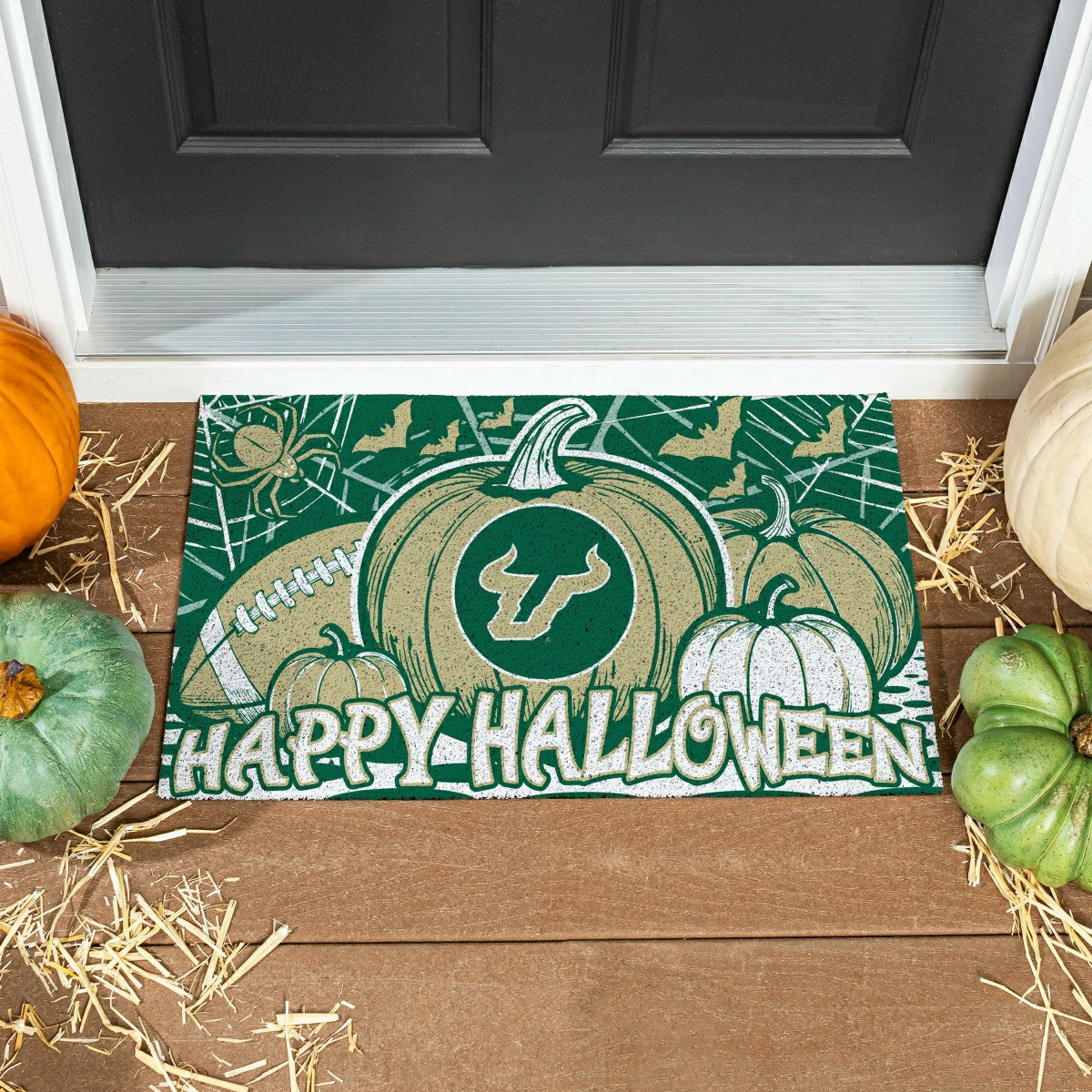 UNIVERSITY OF SOUTH FLORIDA Halloween PVC Mat, 28"x16", Collegiate