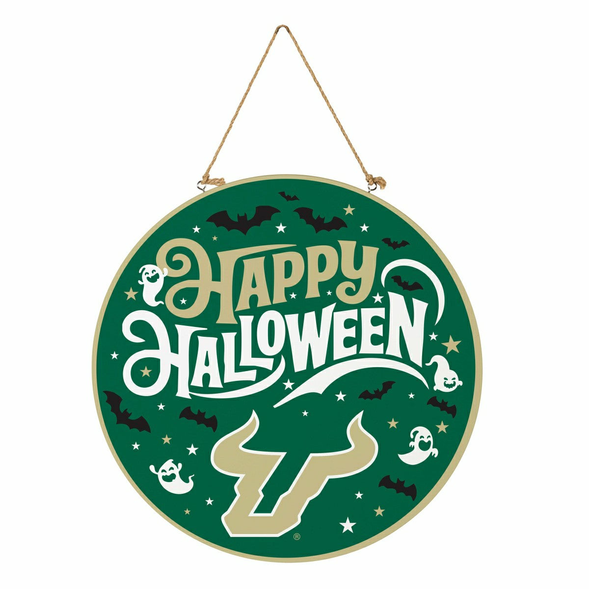 University of South Florida Halloween Round Door Décor with Hanging Ro, Collegiate, Home