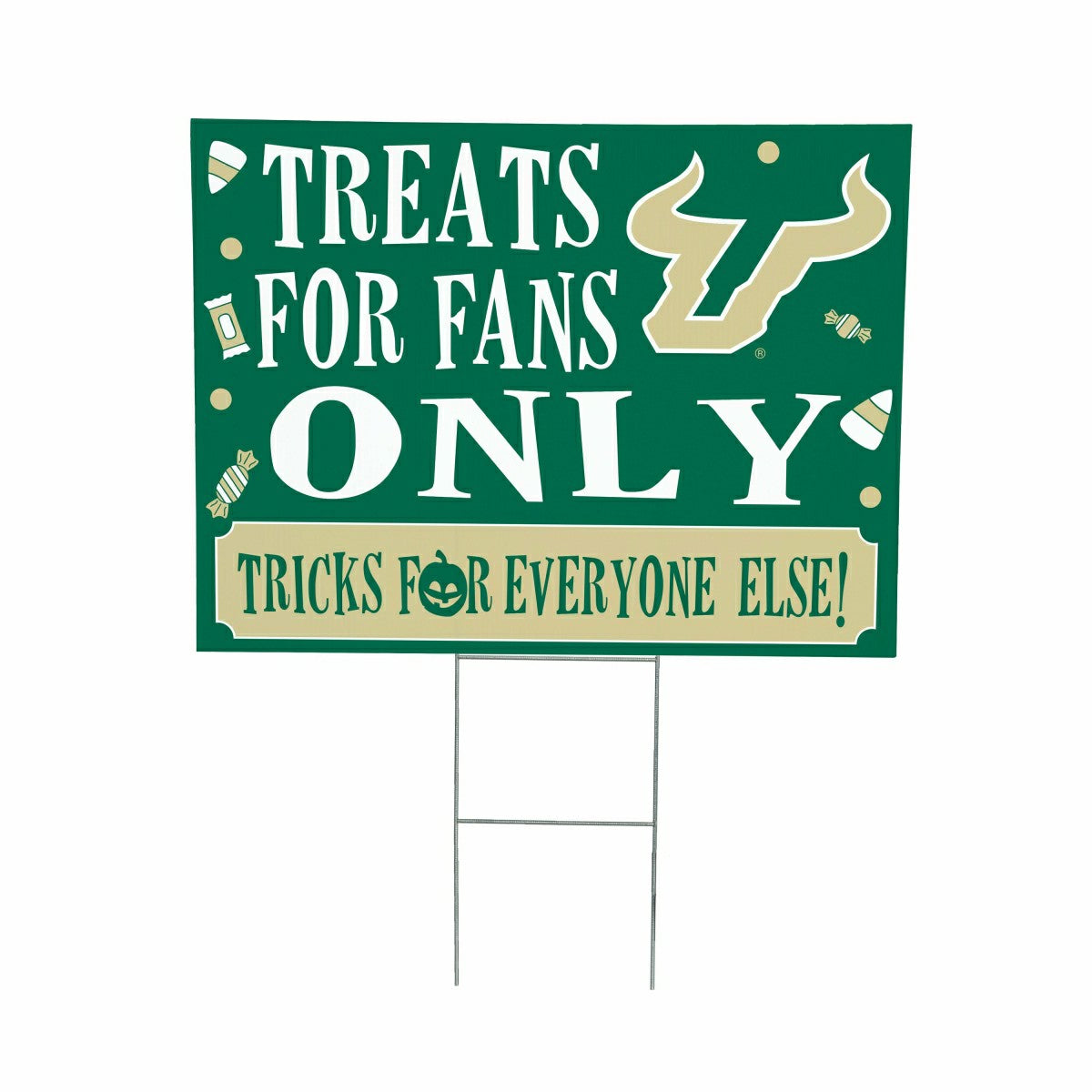 University of South Florida Yard Sign, Halloween Treats for Fans, Collegiate, Home