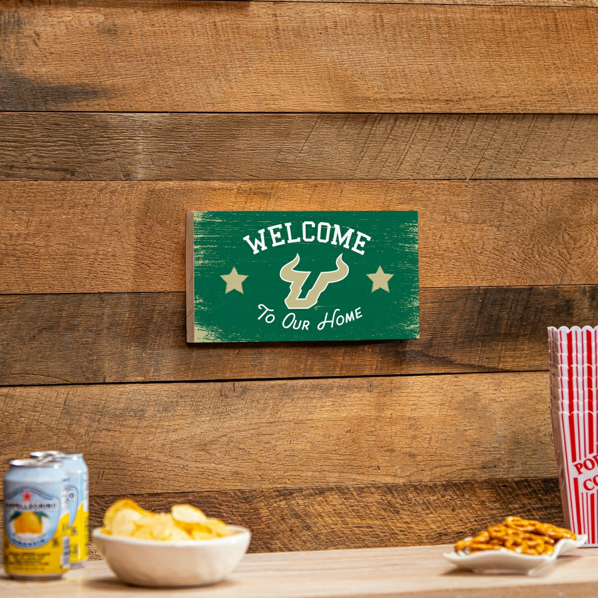 University of South Florida Wood Wall Sign, 6x11, Collegiate, Home