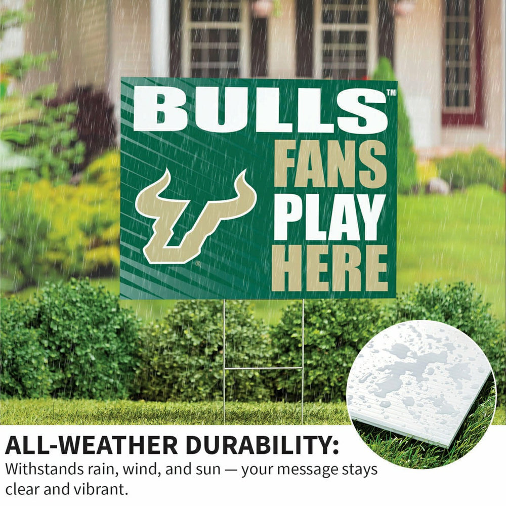 University of South Florida Coroplast Yard Sign "Fans Play Here", Collegiate, Home