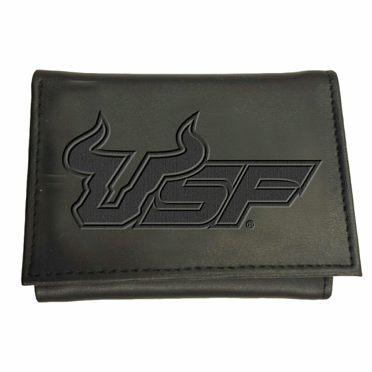 South Florida University , Tri-Fold Wallet, Black, Collegiate, Home