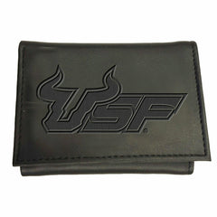 South Florida University , Tri-Fold Wallet, Black, Collegiate, Home