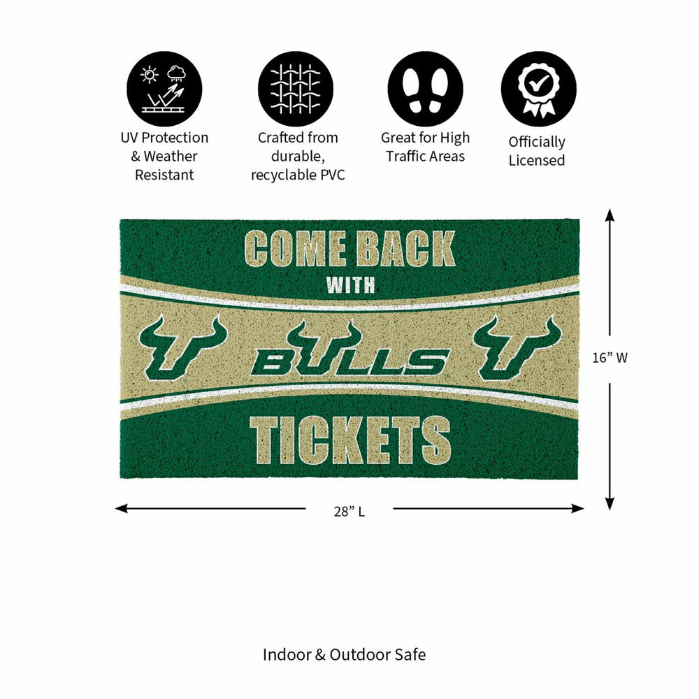 28" x 16" PVC Trapper Mat, Come Back with Tickets, University of South, Collegiate