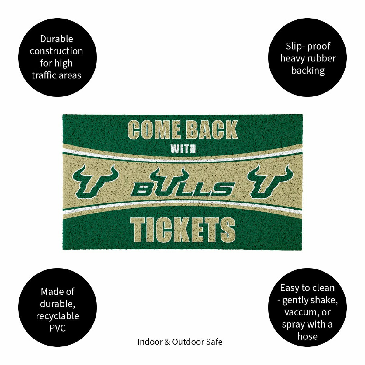 28" x 16" PVC Trapper Mat, Come Back with Tickets, University of South, Collegiate
