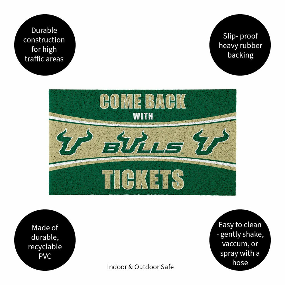 28" x 16" PVC Trapper Mat, Come Back with Tickets, University of South, Collegiate